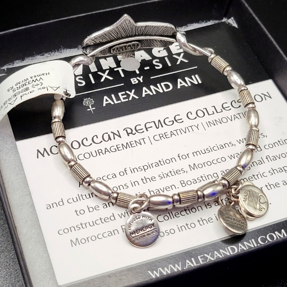 NIB Alex & Ani Bangle Charm Bracelet Moroccan Collection
